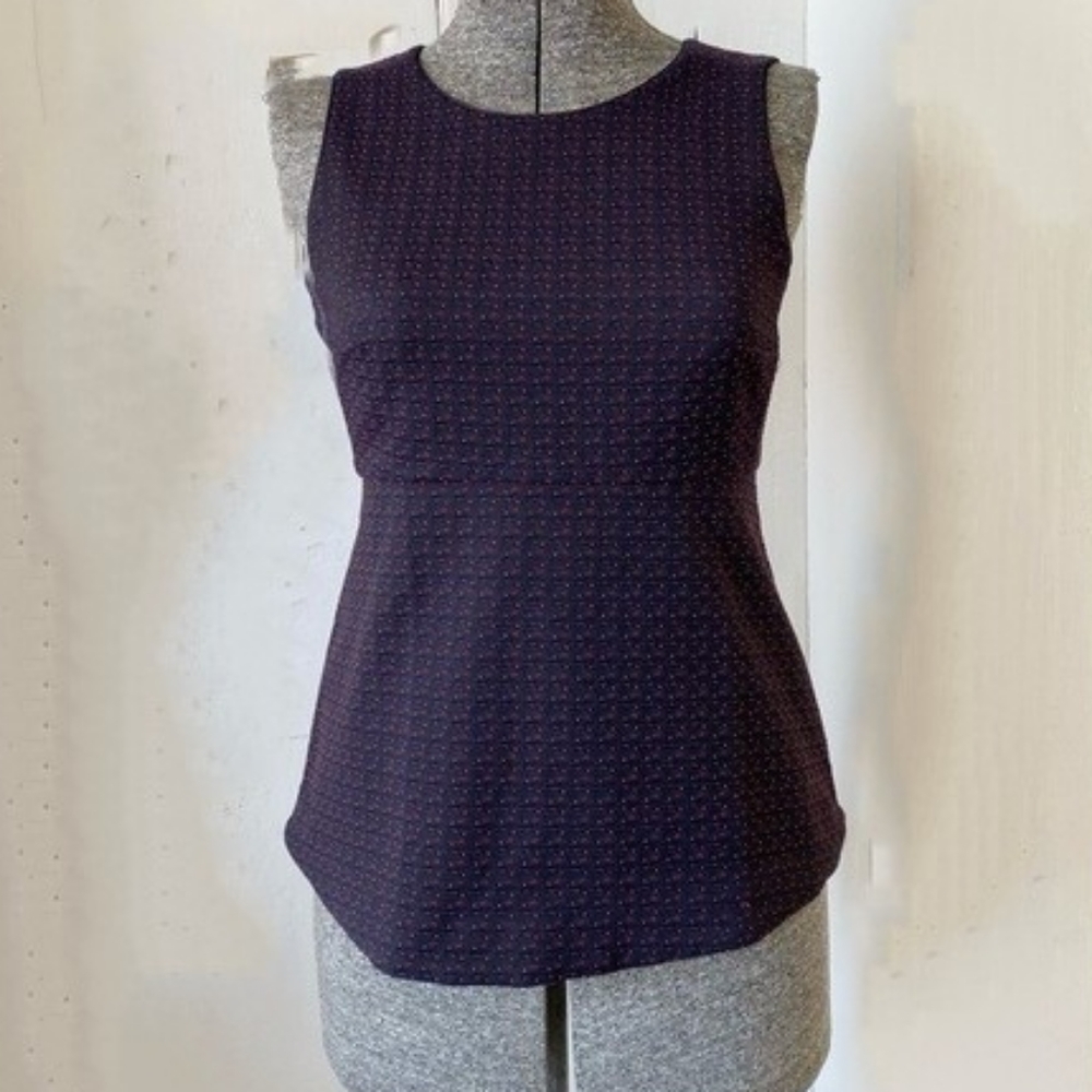 Ann Taylor Jacquard Knit Peplum Top
